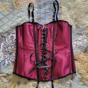 Dotted Magenta Corset Top